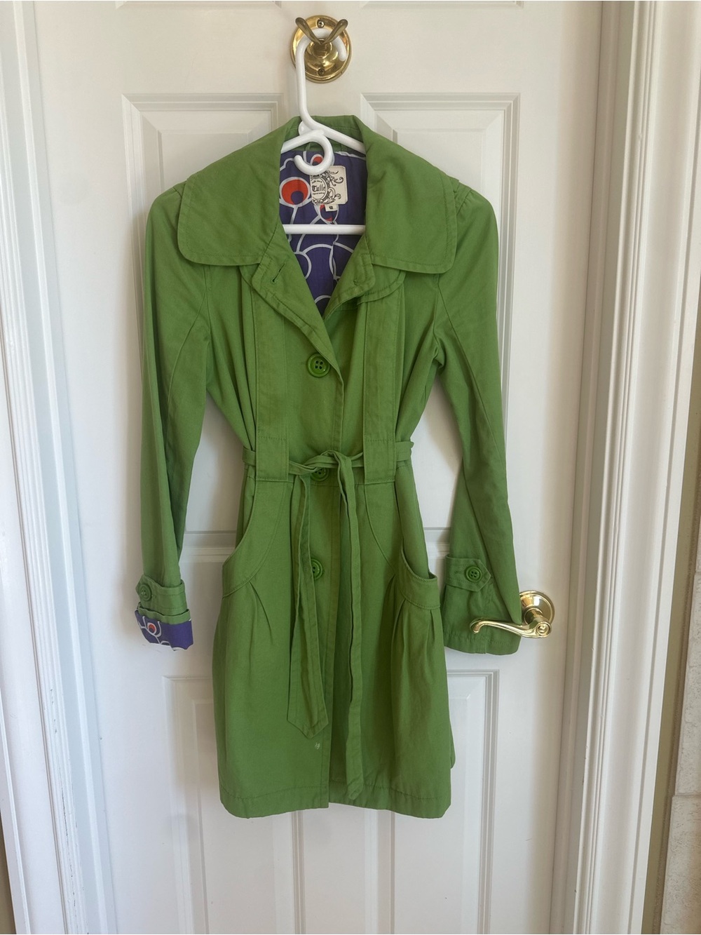Tulle Green Women’s Belted Trench Coat